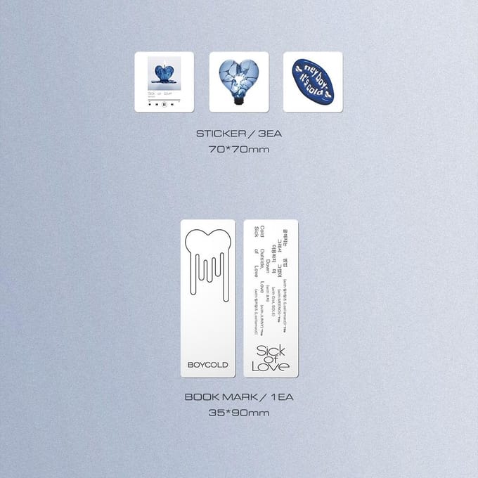 BOYCOLD [Ziek van liefde] EP-album 1EA white