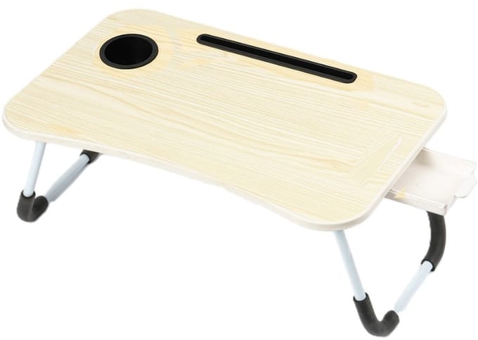 Opklapbare Laptoptafel - Bedtafel - 60x40 cm - Licht Houtlook