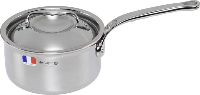 De Buyer Affinity Steelpan met Deksel - Ø 18cm - Rvs
