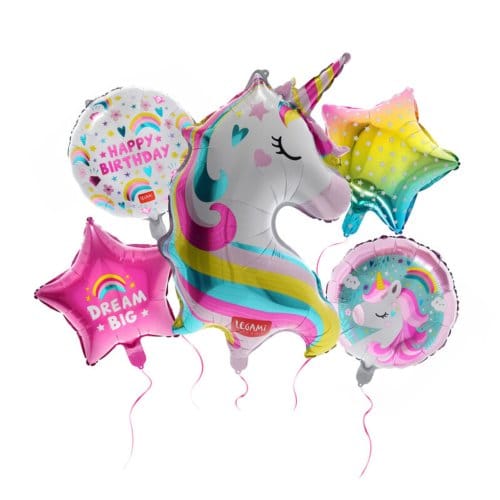 Legami folie ballonnen set van 5 - eenhoorn