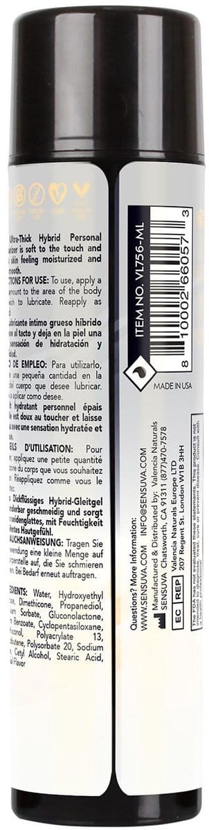 Sensuva - Ultra-Dik Hybride Glijmiddel Geurloos 150 ml
