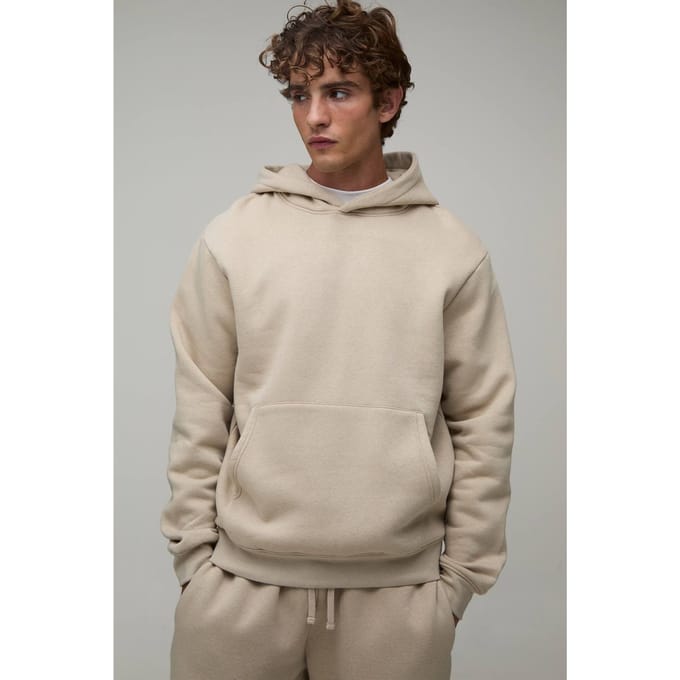 Essentiële Regular Fit Hoodie Met Capuchon | Stone | Size 5XL