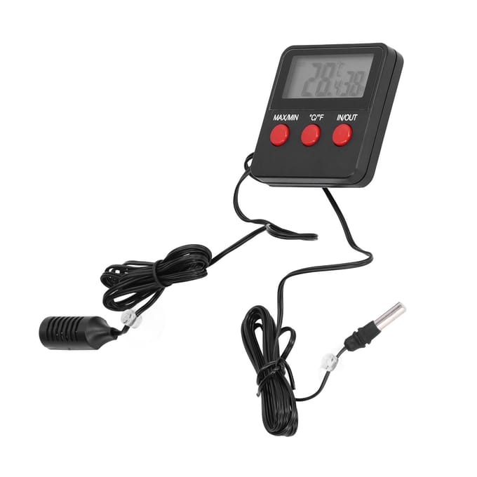 Thermomètre Hygromètre Mini Thermomètre Affichage Numérique Capteur de Température Hygromètre DTH‑74 gray