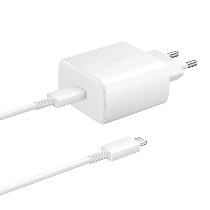 Chargeur Mural Samsung EP-TA845EWE 45W avec Câble USB-C de 1,8 m - Blanc