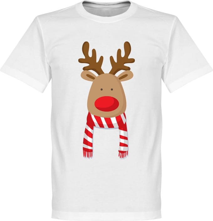 Reindeer Supporter T-Shirt - Rood/Wit - Kinderen - 92