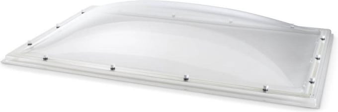 Lichtkoepel plexiglas helder 100x160 cm dubbelwandig