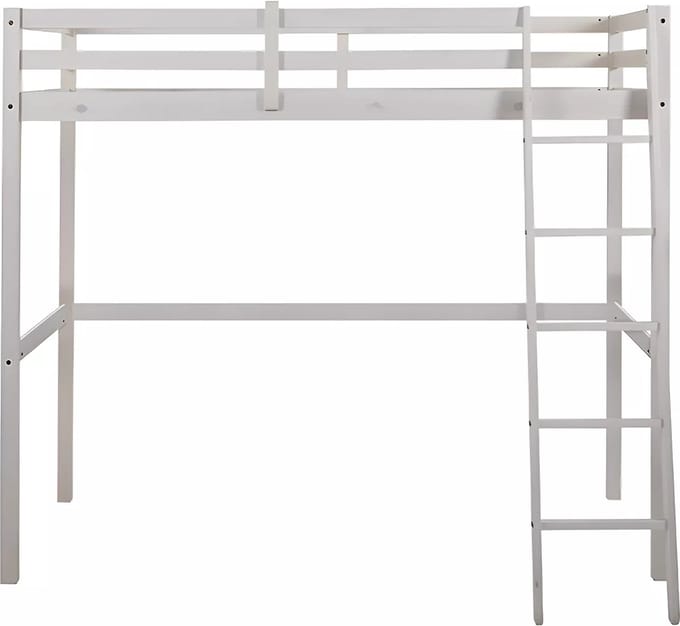 Vente-unique Hoogslaper hout wit 90 x 190 cm
