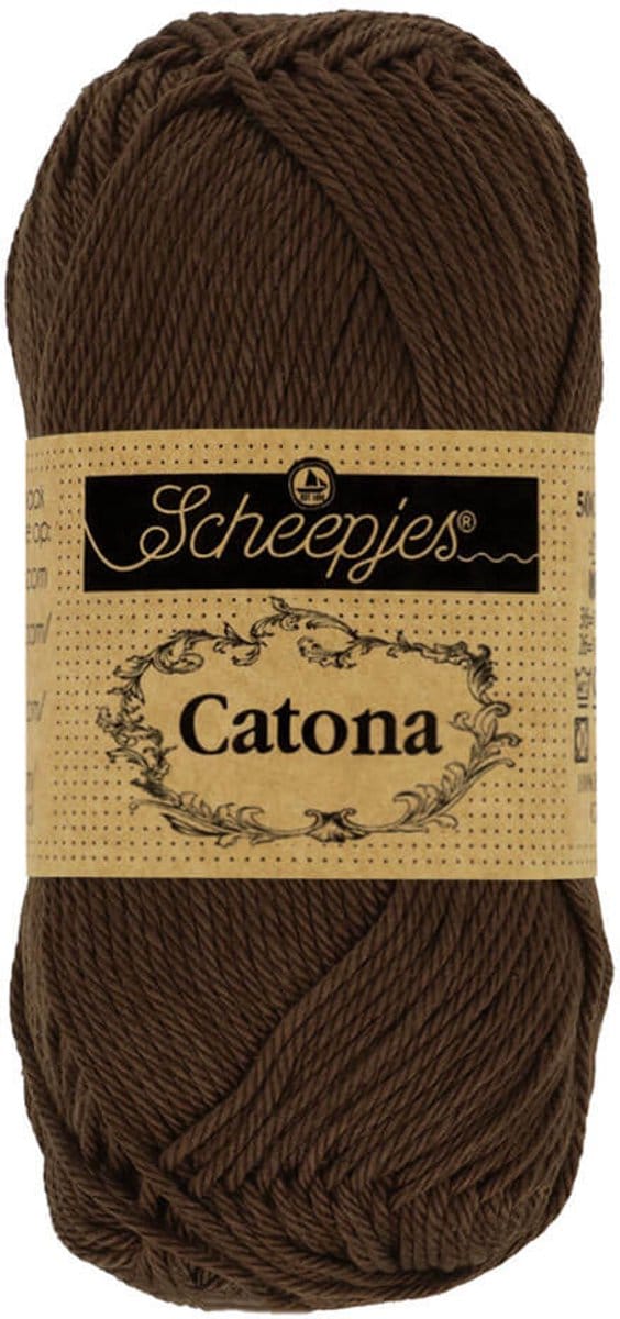 Scheepjes Catona 25gr - 162 Black Coffee
