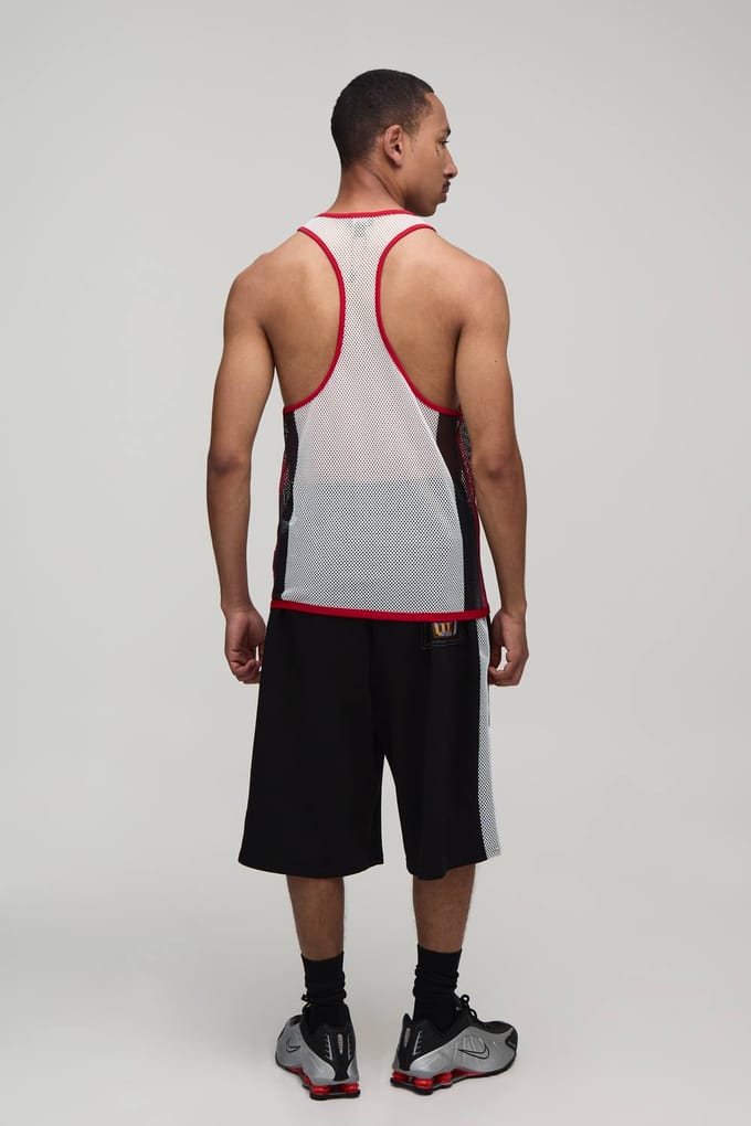 Loopback Netted Panel 011 Jersey Jort | Black | Size Small
