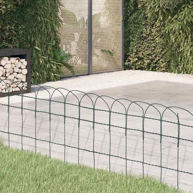 vidaXL-Borderafscheiding-25x0,4-m-gepoedercoat-ijzer