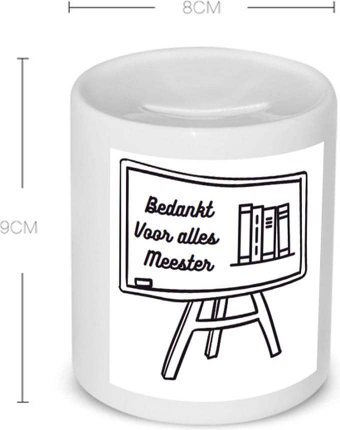 Akyol - bedankt voor alles meester Spaarpot - Meester - meester - leraar - 350 ML inhoud