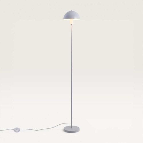 LUSENZ Wistro - Staande lamp Wit Metaal 150 cm - Modern design - Woonkamer lamp - Mat - E27 fitting - Met voetschakelaar