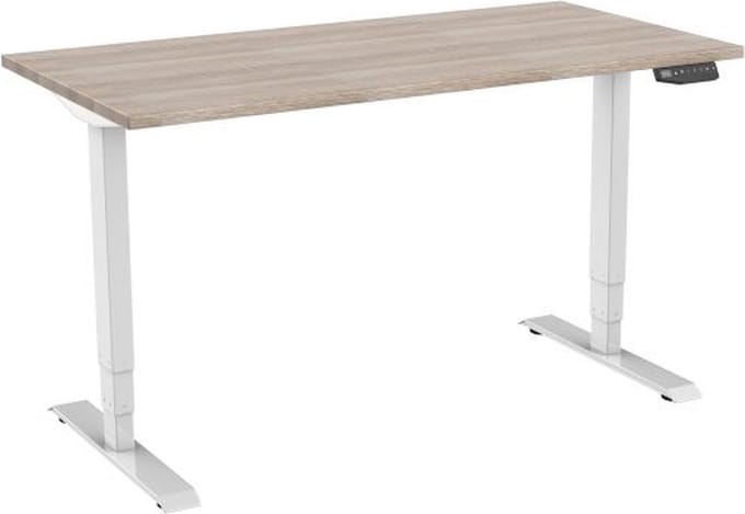 GAME HERO Marvel Bureau Elektrisch Verstelbaar 2 Motorig - Wit Frame - Robson Eiken Blad - 160 x 80 cm