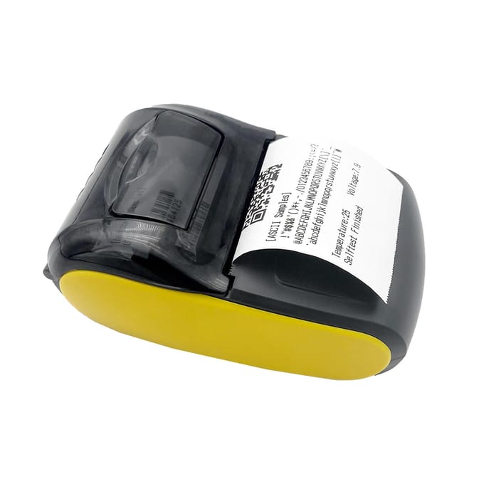 Bisofice draagbare mini-thermische printer 2 inch draadloze USB-bonbonbonprinter met 2 rollen geel