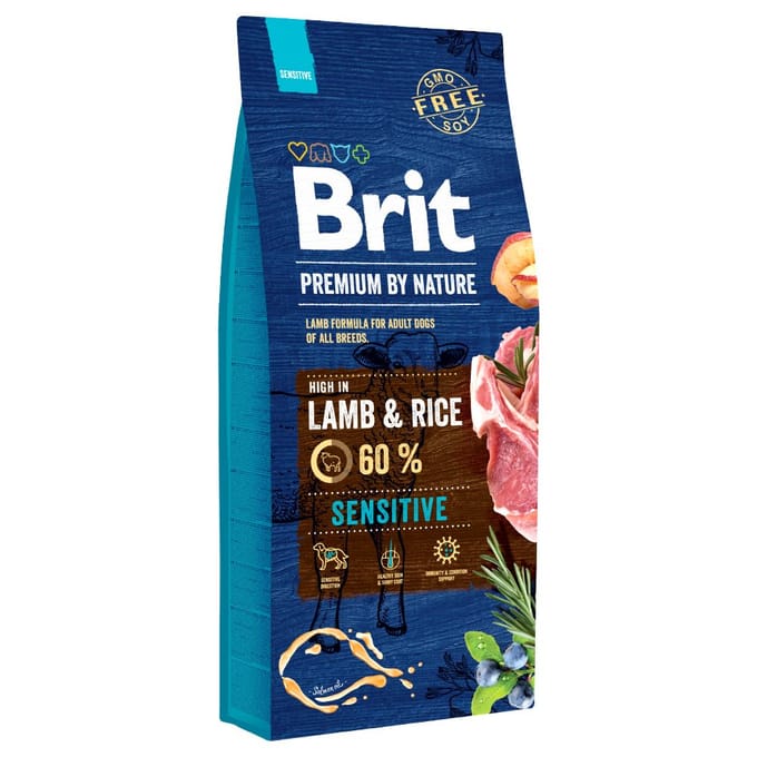 15 kg + 3 kg gratis! Brit Premium natvoer voor honden 18 kg - Sensitive Lam