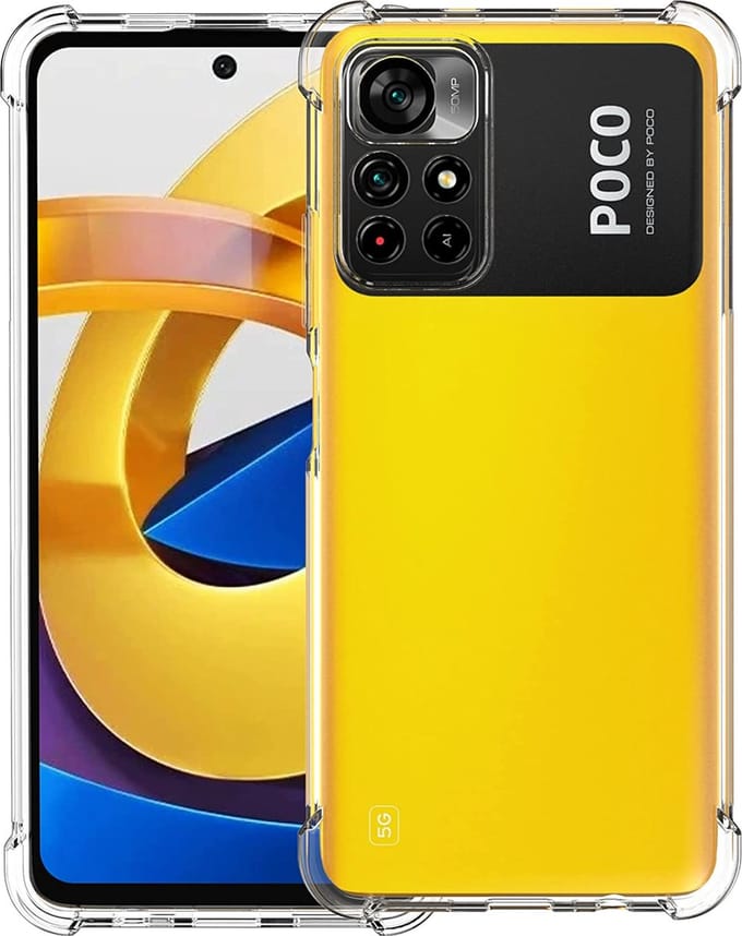 Hoesje voor Xiaomi Poco M4 Pro 5G backcover Shockproof siliconen Transparant