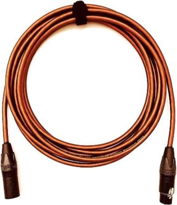 Tasker-Neutrik-XLR-XLR-microfoonkabel-audiokabel-T32MBAG09FBAGBR-Kleur: Transparant Brown-(cola)-Handgemaakt NL