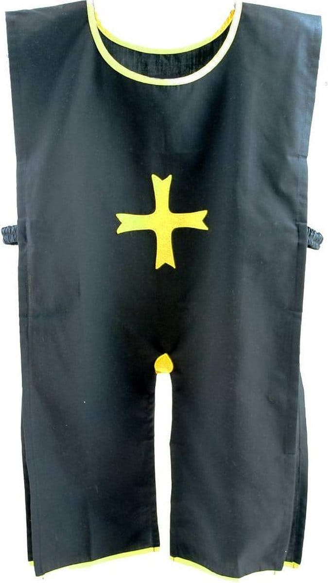 Riddertuniek zwart kinderhesje ridder verkleedkleding
