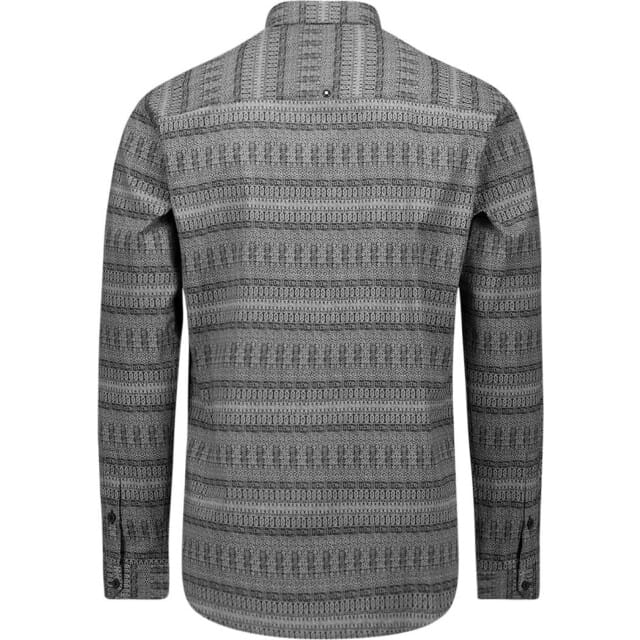 No Excess Shirt Stretch Allover Printed Night Maat: M | Zakelijke Overhemden Outlet | Heren | Grijs