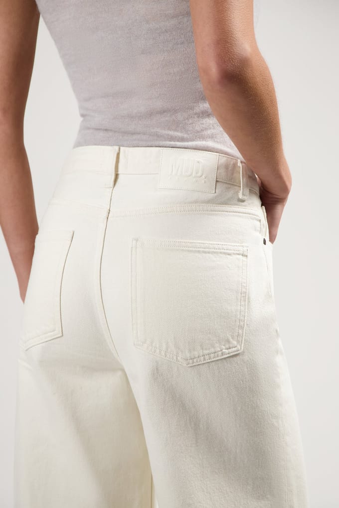 Mud Jeans Sara High Loose Flow Natural Größe: W32L30 | Stoffhosen Outlet | Damen