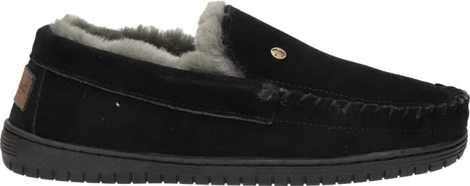 Warmbat Grizzly Suede Heren Sloffen - Zwart