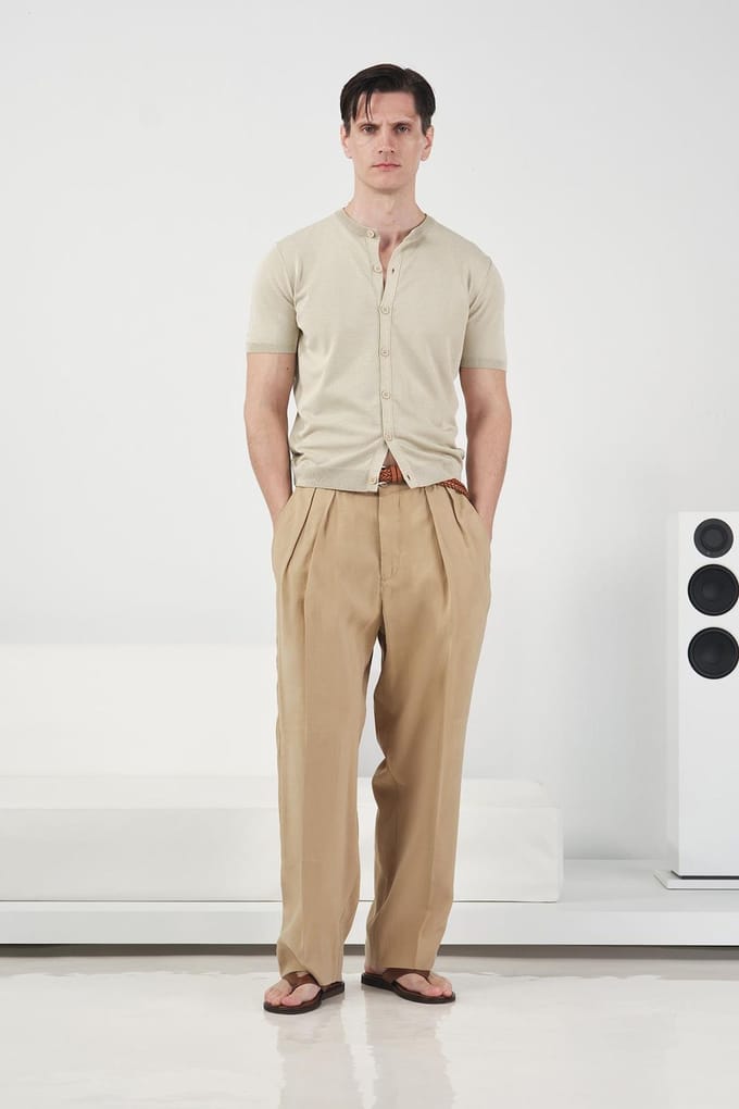Tailored Wijde Pantalon met Plooien