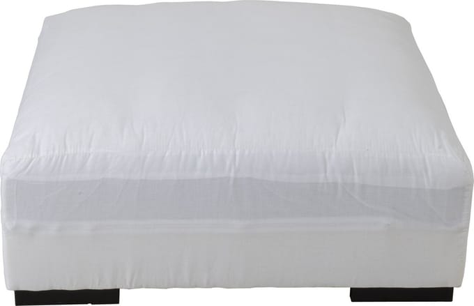 J-Line poef Monaco Exclusief Hoes - textiel - wit