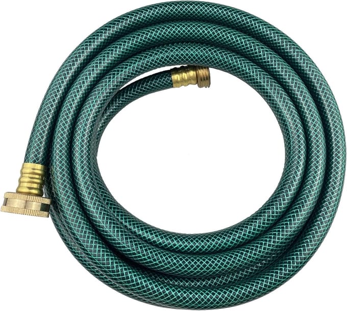 PVC Tuinslang - Groene waterslang - Buiten bewateren - Massief messing fittingen - 15 FT - Groen