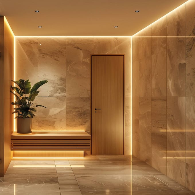 Hera LED strip SAUNA, 3.000 K, lengte 200 cm, IP54, 24 V