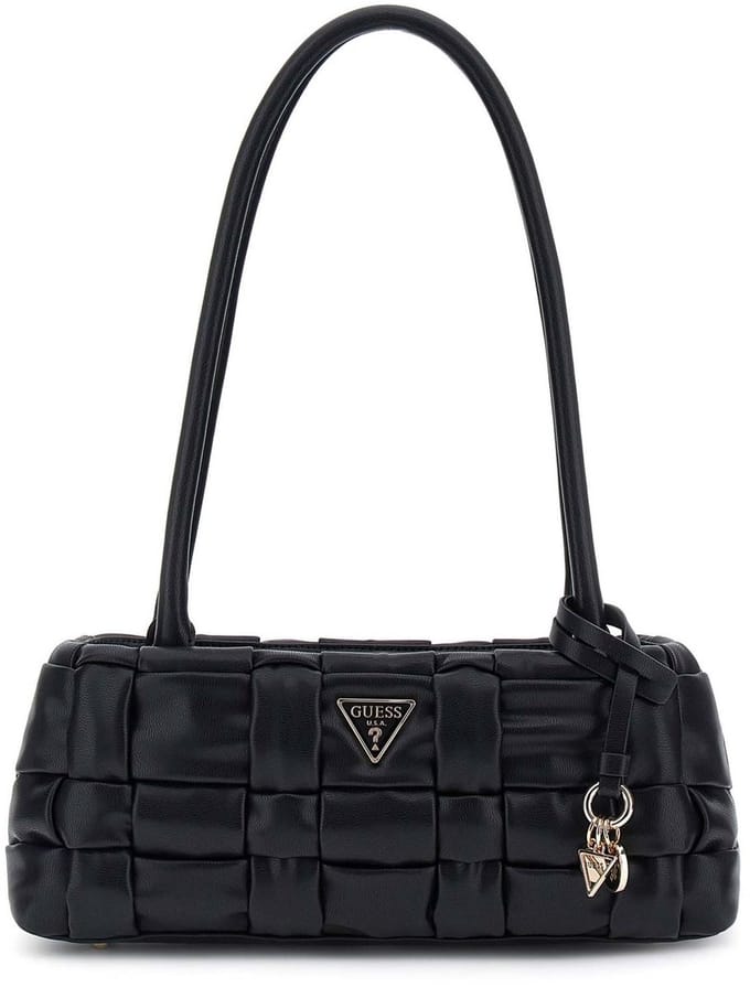 GUESS schoudertas Marion Shoulder Satchel Bag Black zwart