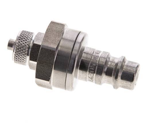RVS DN 7.2 (Euro) Luchtkoppeling Insteeknippel 4x6 mm Push-On Double Shut-Off