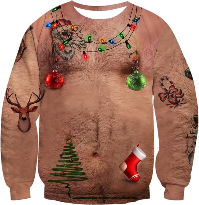 Heren Kersttrui Lange Mouwen Feestelijke Sweatshirt