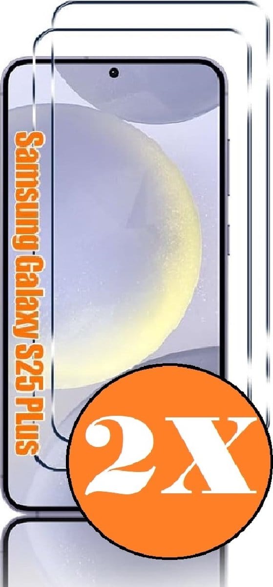 Screenprotector geschikt voor Samsung S25 Plus - gehard glas Tempered Glass S25 Plus / S24 Plus - 2 Stuks