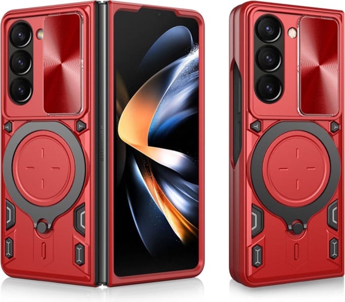 Hoesje geschikt voor Samsung Galaxy Z Fold 6 - Techsuit CamGuard Pro Back Cover - Rood