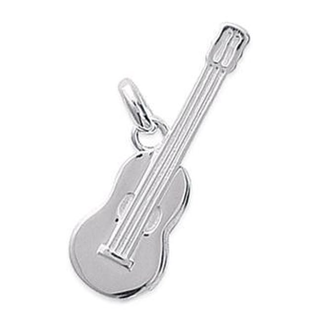 Blinx Jewels Zilveren Hanger Akoestisch Basgitaar