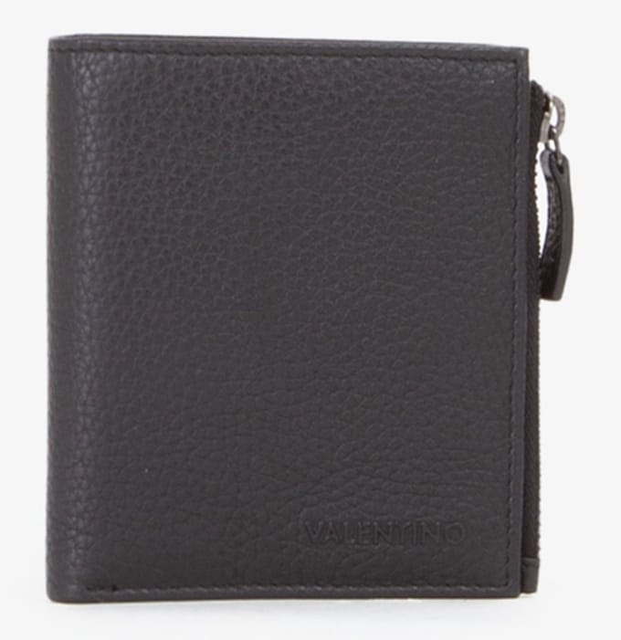 VALENTINO Leren Portemonnee Sodaro Wallet Nero Zwart