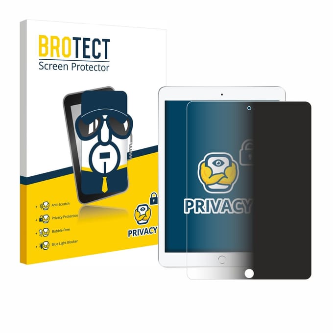 BROTECT - privacy screenprotector voor Apple iPad 9.7" 2018 (6. Gen.) - Folie Beschermfolie Blauwlichtfilter