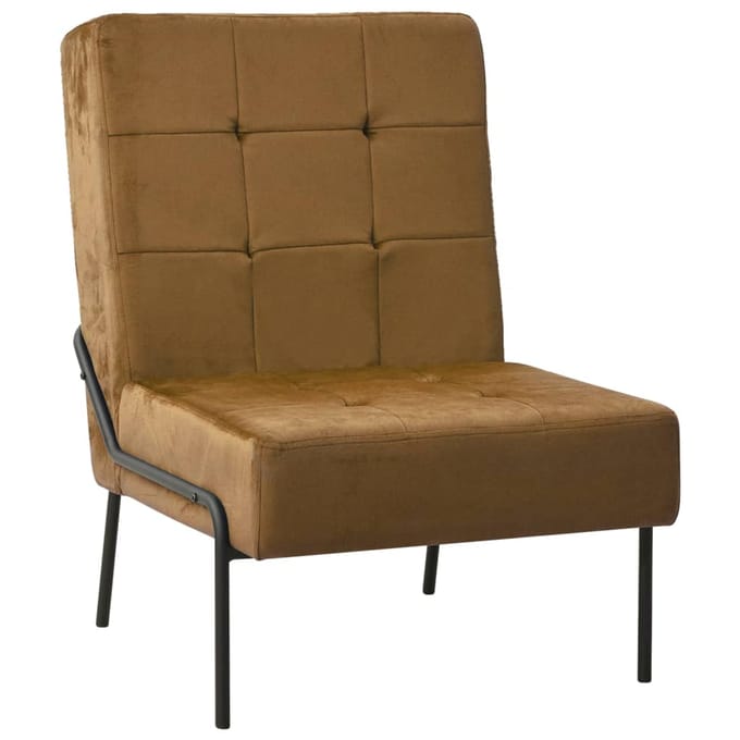 vidaXL - Relaxstoel - 65x79x87 - cm - fluweel - bruin