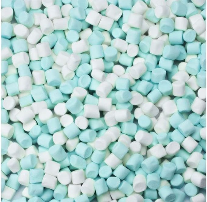 Babysweeties Mini Spekjes Marshmallows Blauw-Wit - 1 kilo