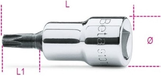 Beta 910tx schroevendraaierdopsleutel t25 torx 3/8