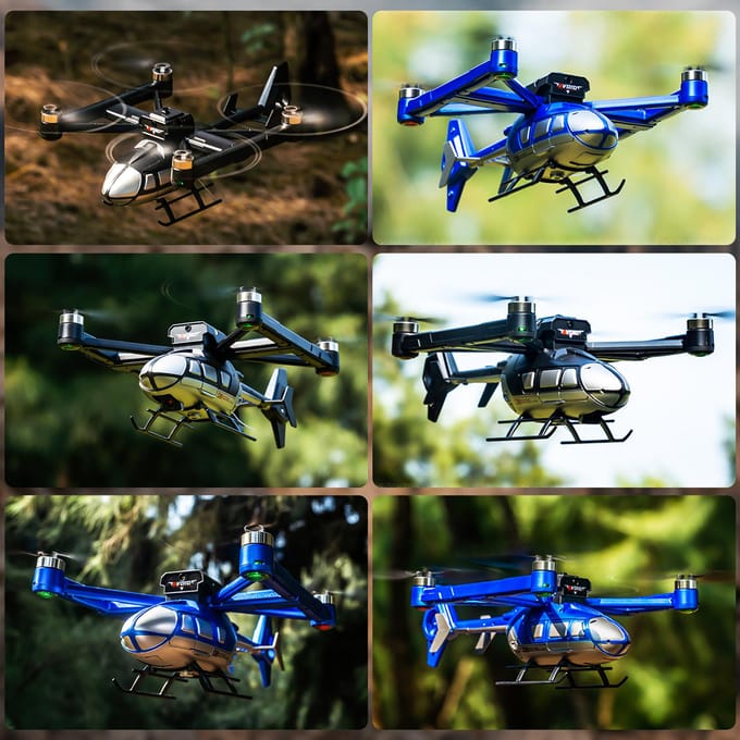 Afstandsbediening Quadcopter Airbus Quadcopter Afstandsbediening Helikopter met Dubbele Camera 720P, Vijf 3 zwart