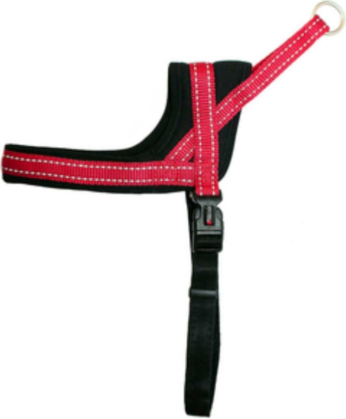 WOLTERS Riem - Hondentuig - Soft & Safe - Reflecterend - Cayenne / Zwart - 75 - 90cm