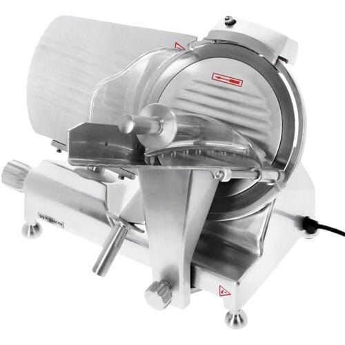 GGM Gastro Vleessnijmachine Professioneel - schuin model - 250W - Mes Ø300mm zilver