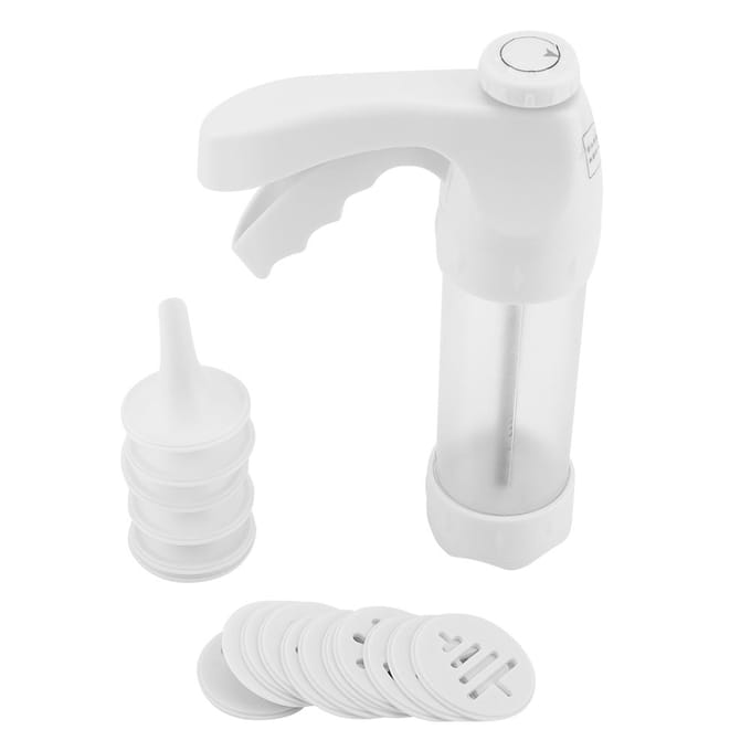 Koekjesmaker Koekjespers Machine Spuitmondjes Pistool Huisdecoratie Taart Set white