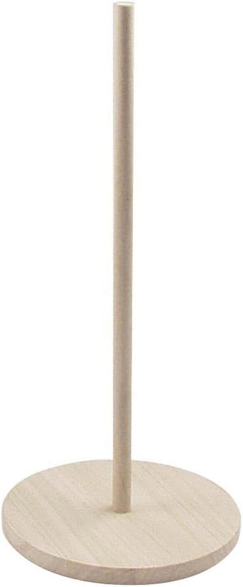 Houten standaard voor piepschuim torso 16 cm - Creatieve knutselmateriaal