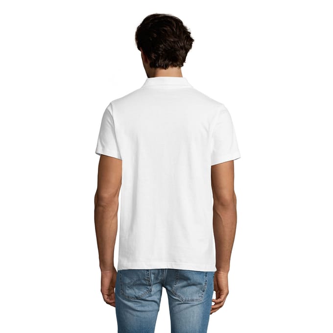 SOLS Heren Prescott Jersey Poloshirt (Wit)