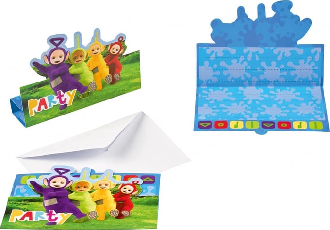 Teletubbies Uitnodigingen 8st
