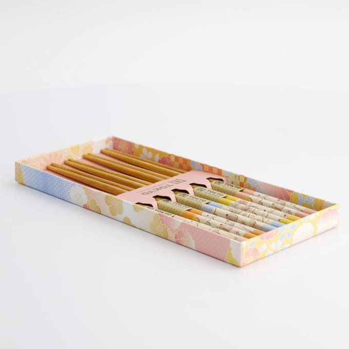 Tokyo Design Studio - Kawaii - Eetstokjes Set - Katten - 5 paar