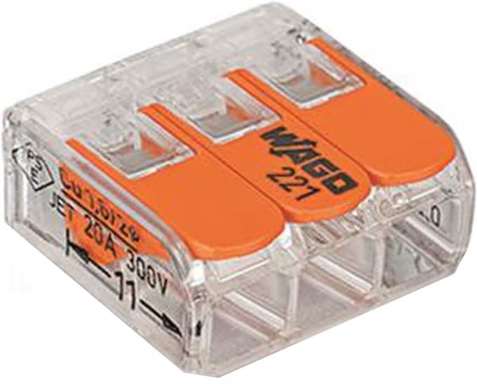 Wago Lasklem Hersluitbaar 3-voudig 0,2 - 4,0 Mm² Oranje 5 Stuks