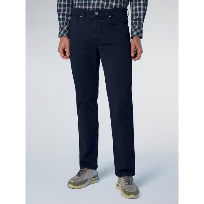 North Sails Broek Broken twill met 5-pocketstijl